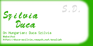 szilvia duca business card